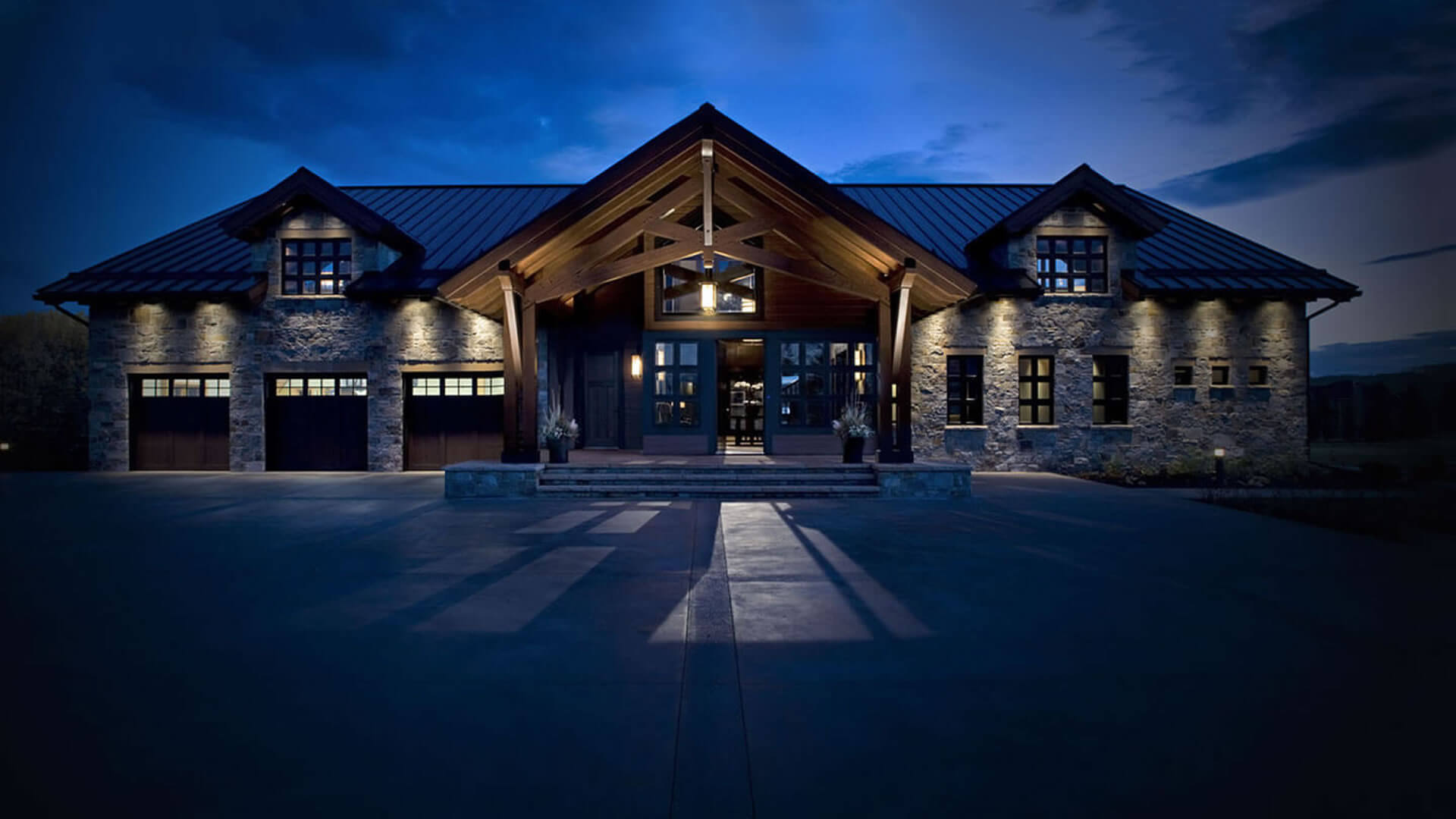 house with garage door